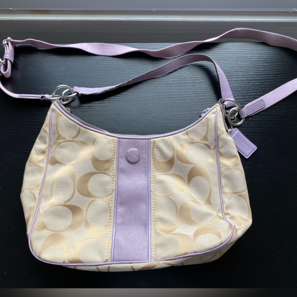 Coach Crossbody Bag - Logo - Lilac & Tan - M1305-28207E